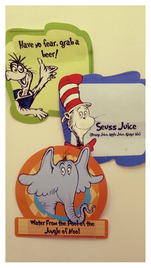 Dr. Seuss Drink Signs