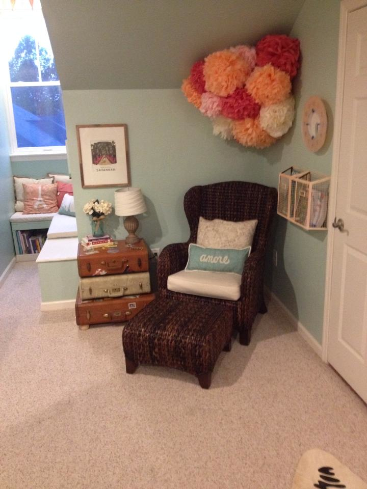 Vintage Suitcases Used as Side Table