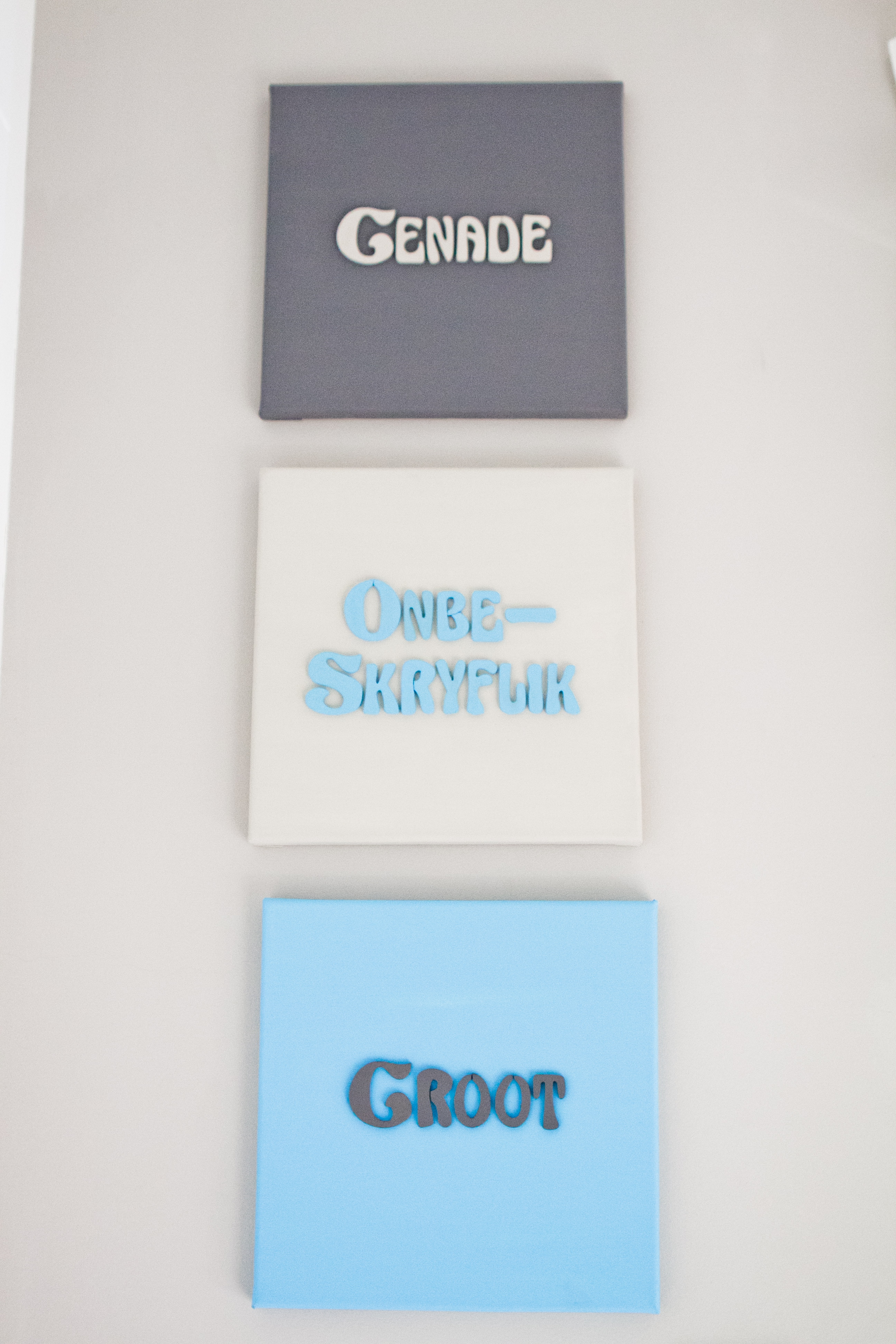 DIY Amazing Grace Canvas ("Genade onbeskryflik groot" in Afrikaans)