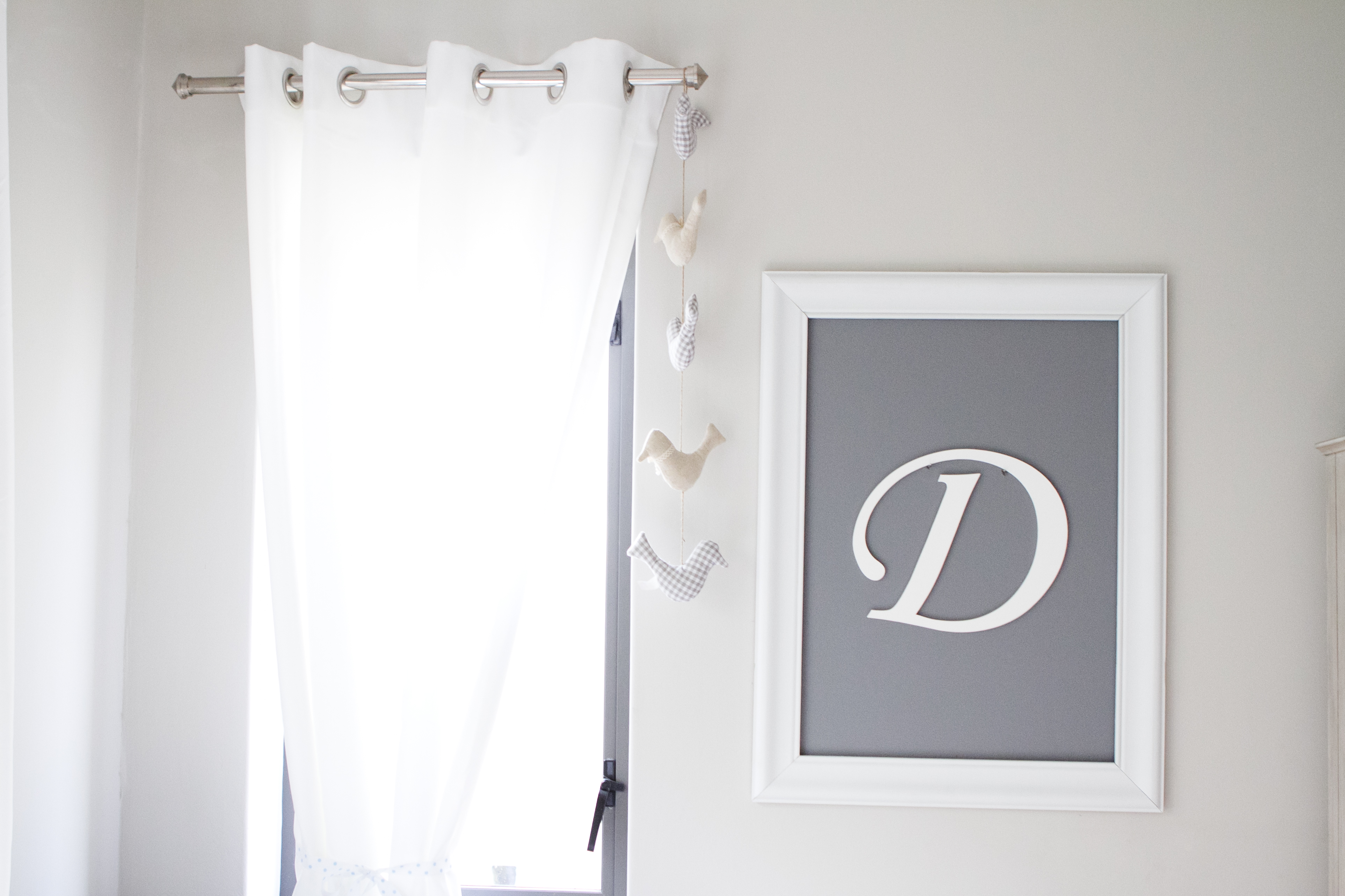 DIY Letter D Monogram in Frame
