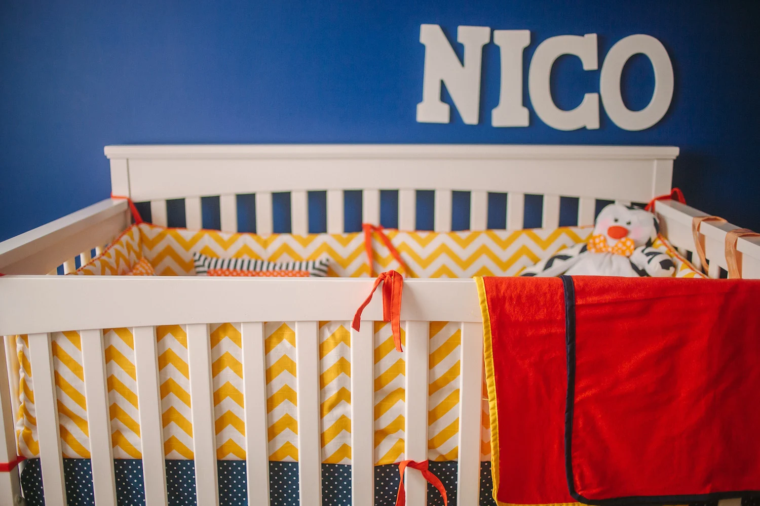 Yellow Chevron Crib Bumper