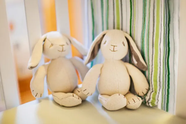 Carnival-Themed Twin Nursery with Bunny Decor