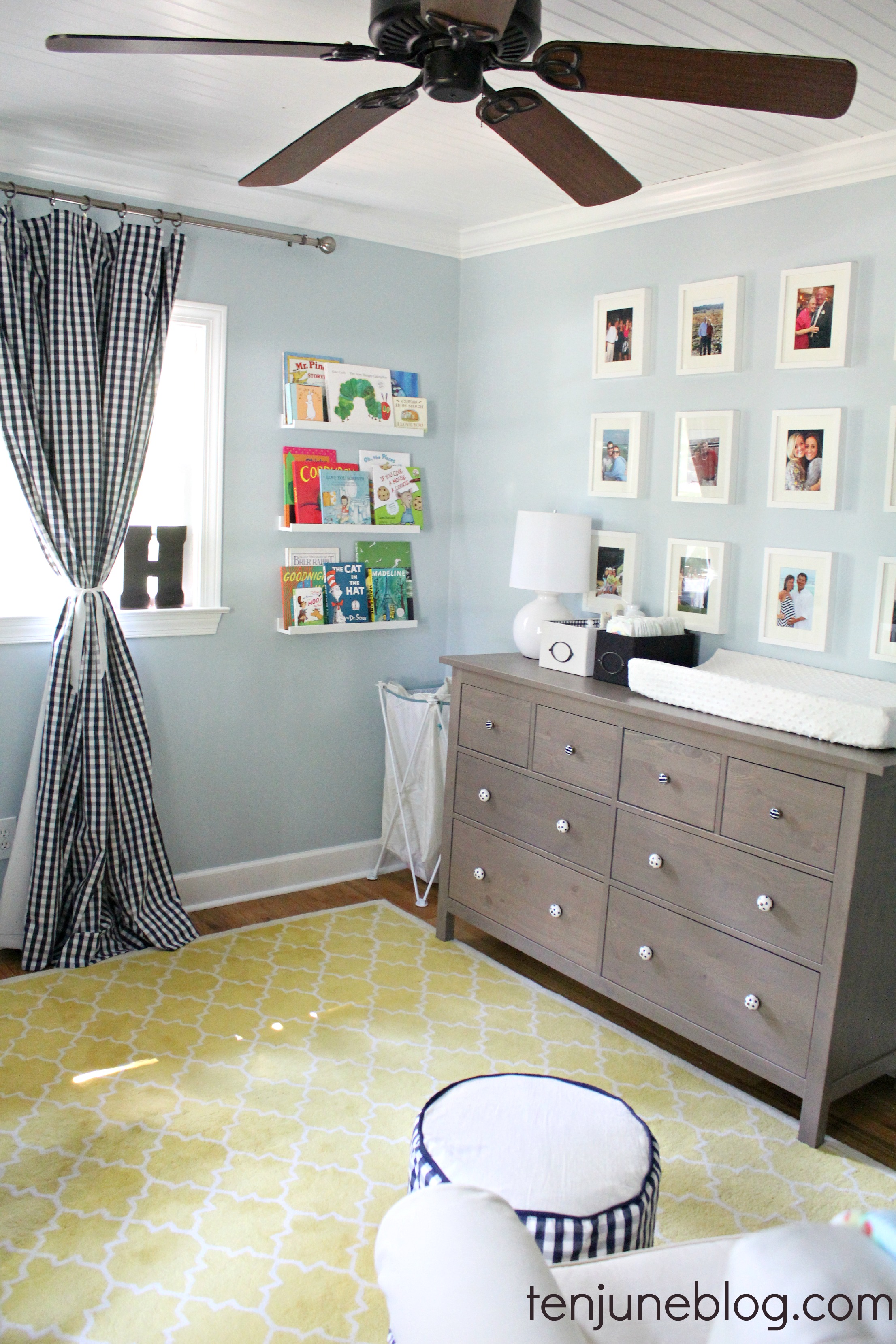 Crisp and Clean Little Boy's Eclectic Blue and Yellow Nursery - Project