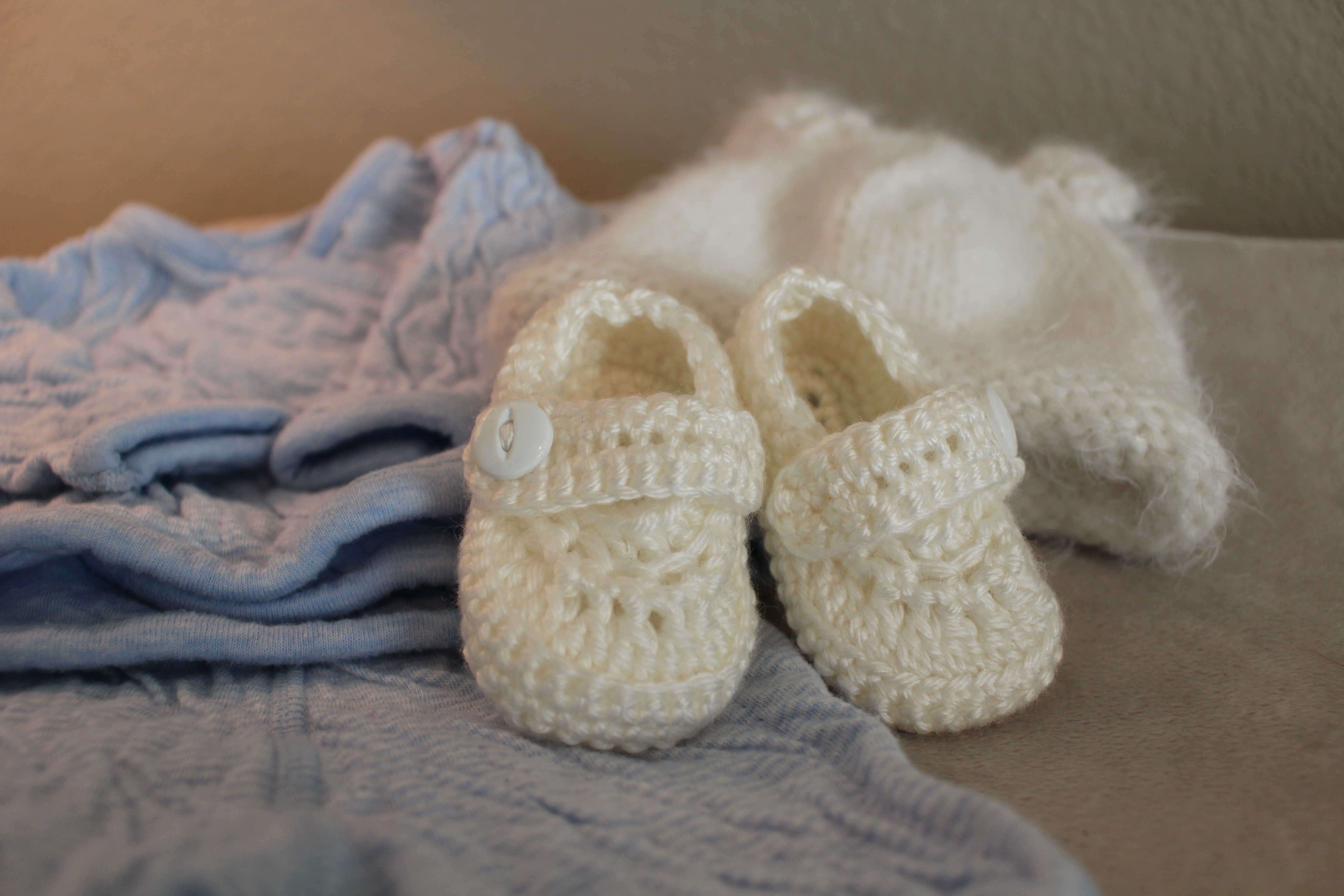 Handmade Booties for Bringing Baby Home