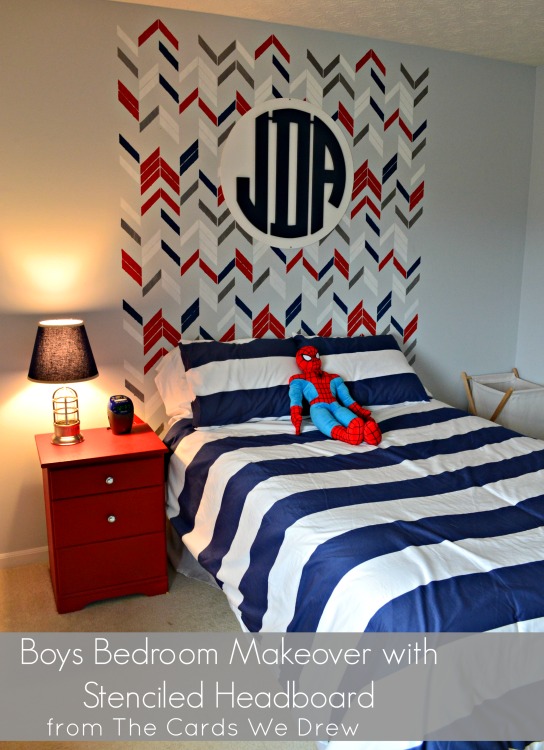 Unique Blue And Red Boys Bedroom 