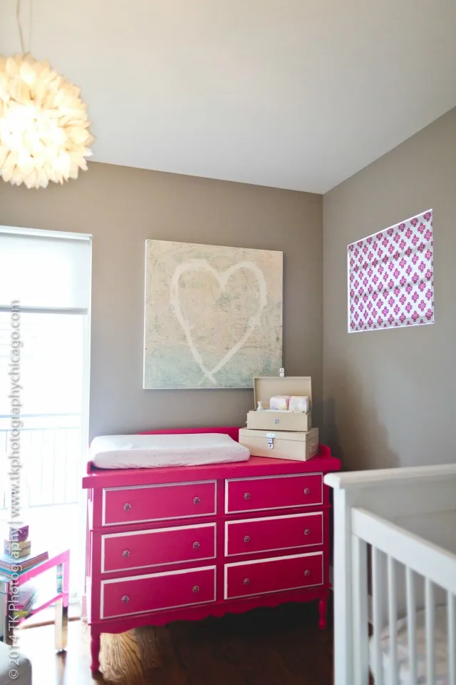 Modern Fuchsia and Gray Nursery