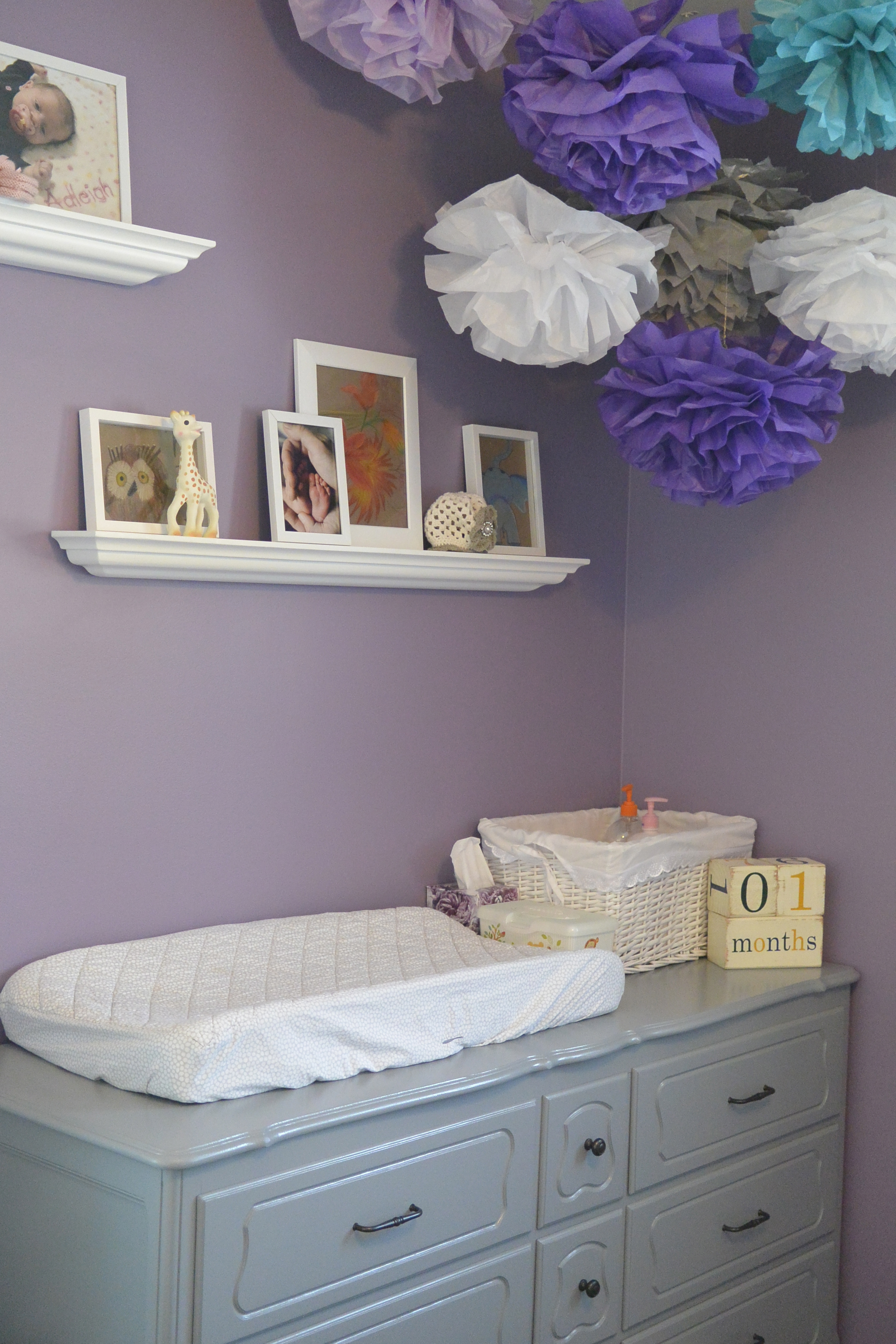 Grey and outlet purple baby room