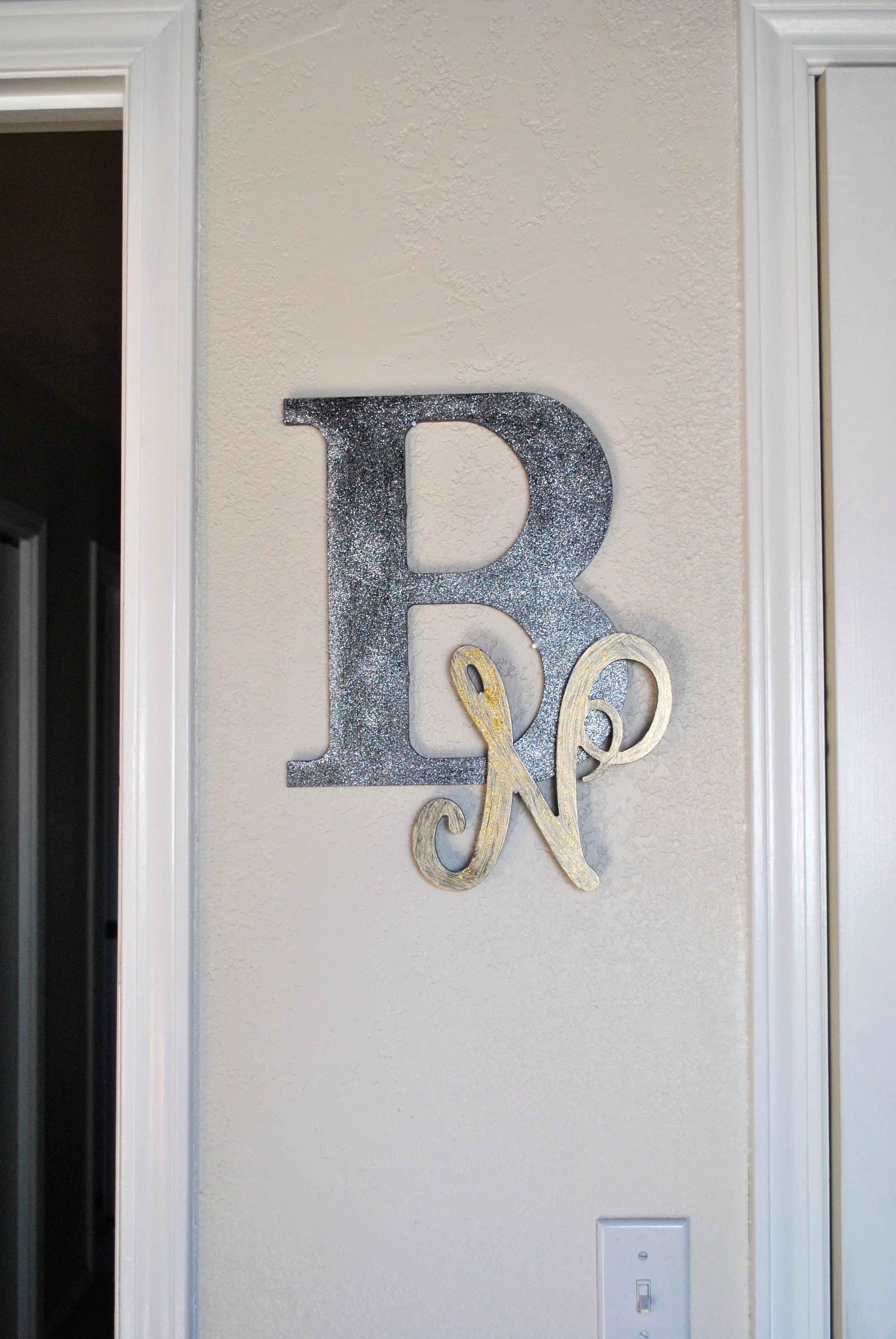 Painted Metallic Wall Letters