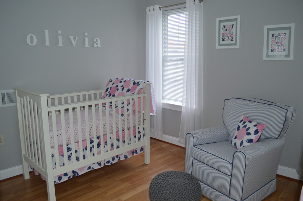 Pink and Navy Blue Nursery
