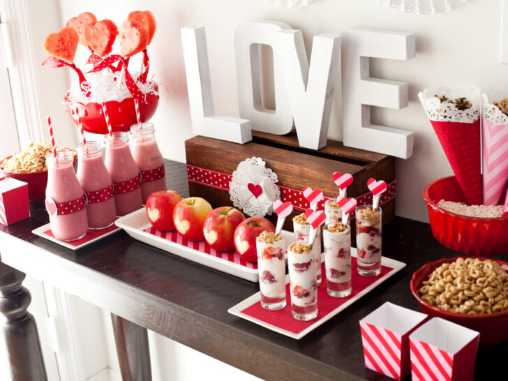 Healthy Valentines Day Treats Dessert Table
