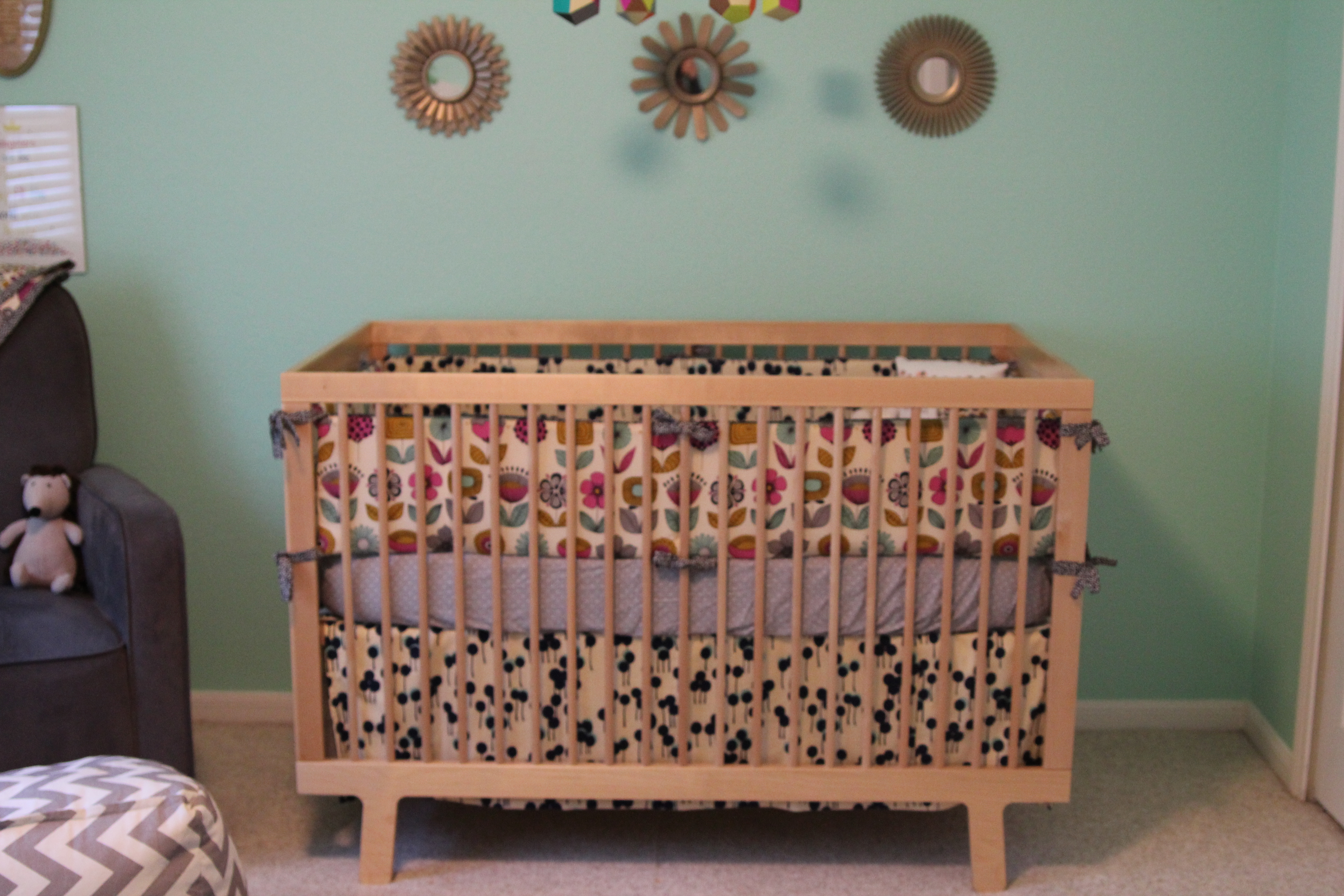 Oeuf Sparrow Crib in Natural