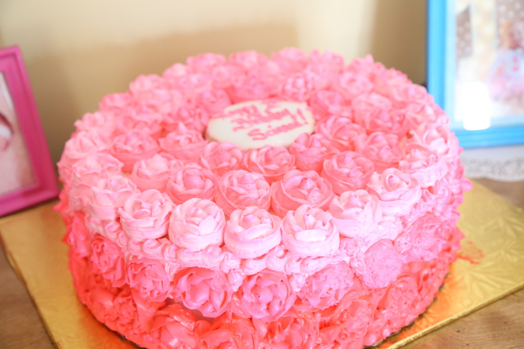 Pink First Birthday Cake