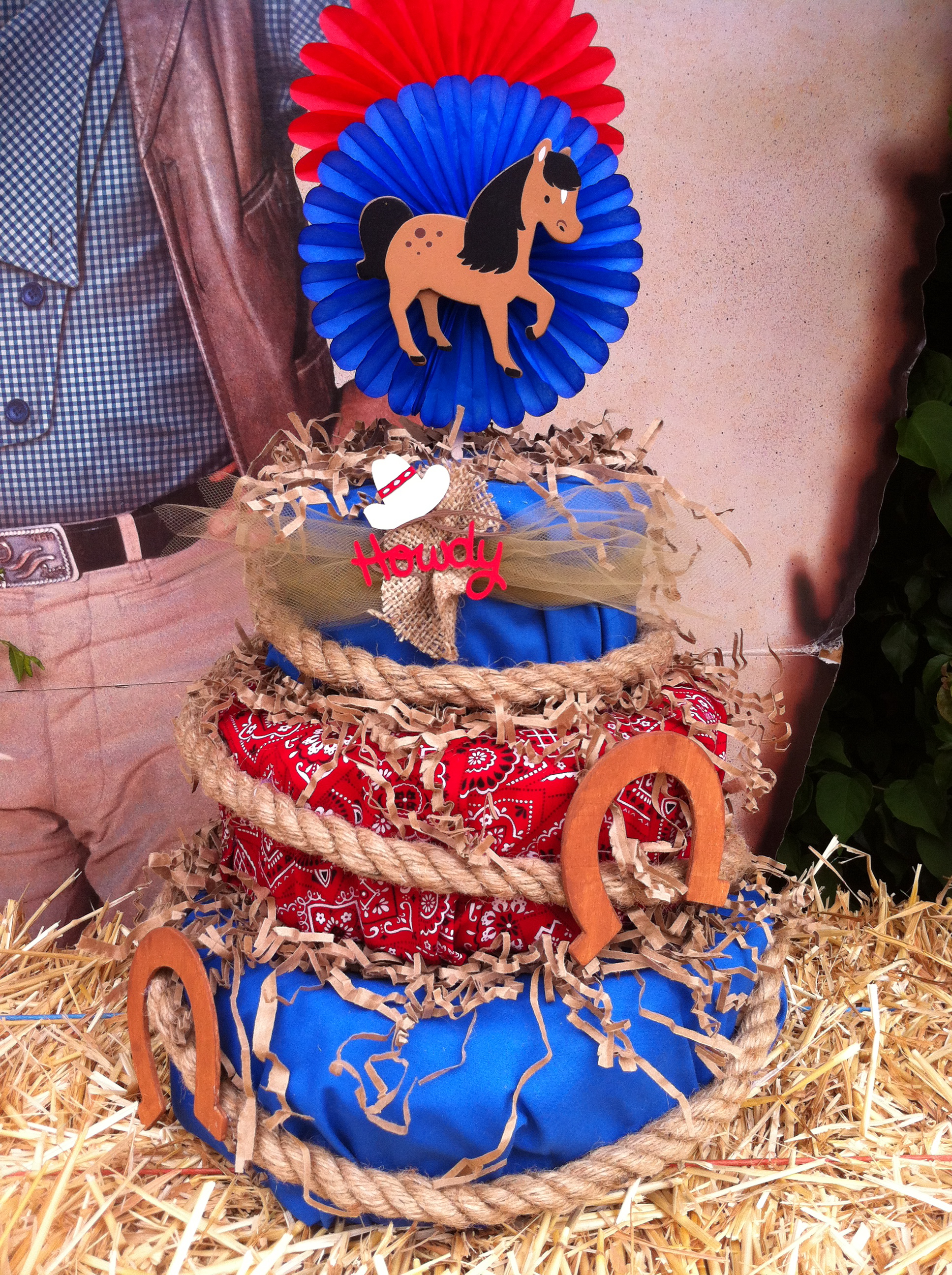 Western Themed Diaper Cake