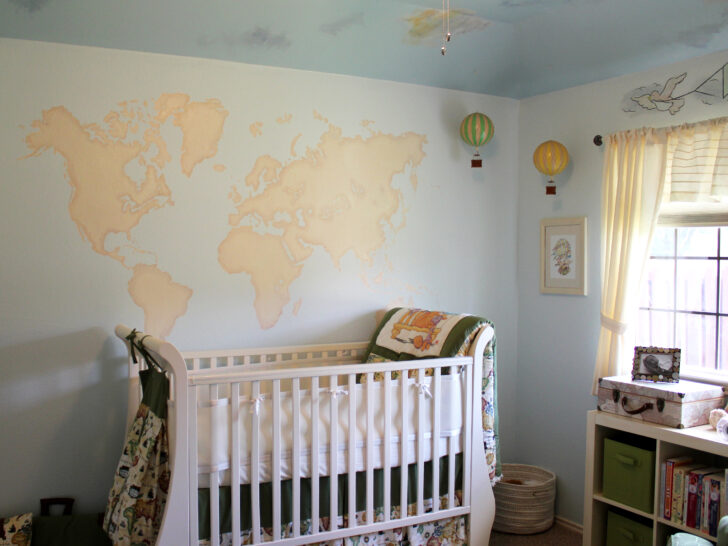 World Map Nursery Wall