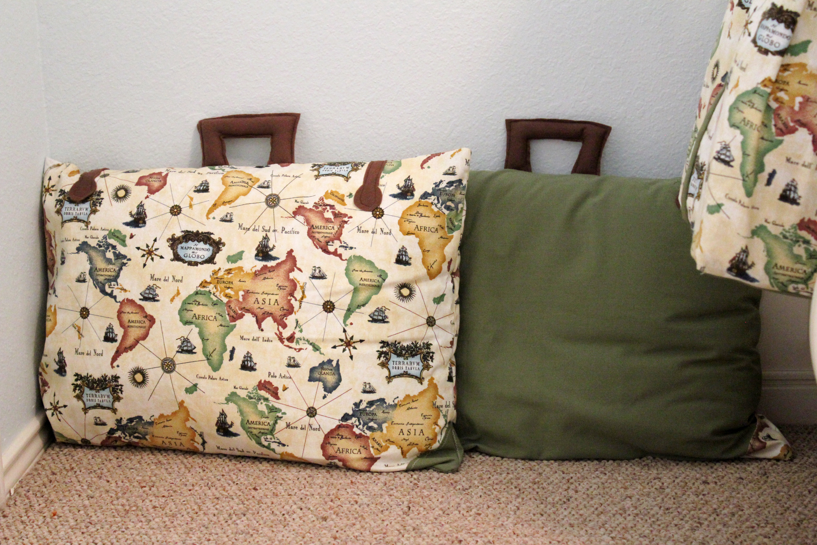 Luggage Style Floor Pillows