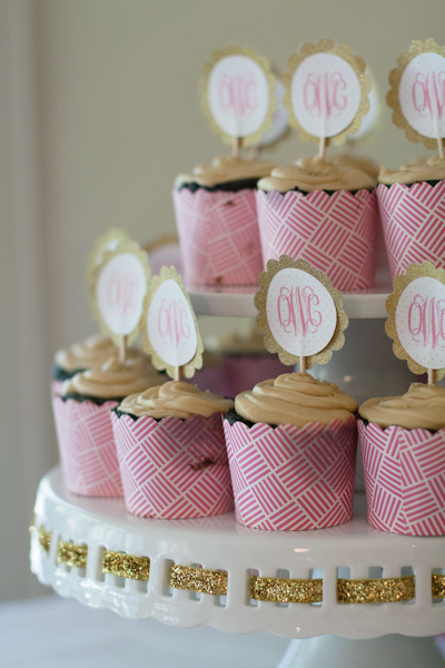 Monogram Cupcake Toppers