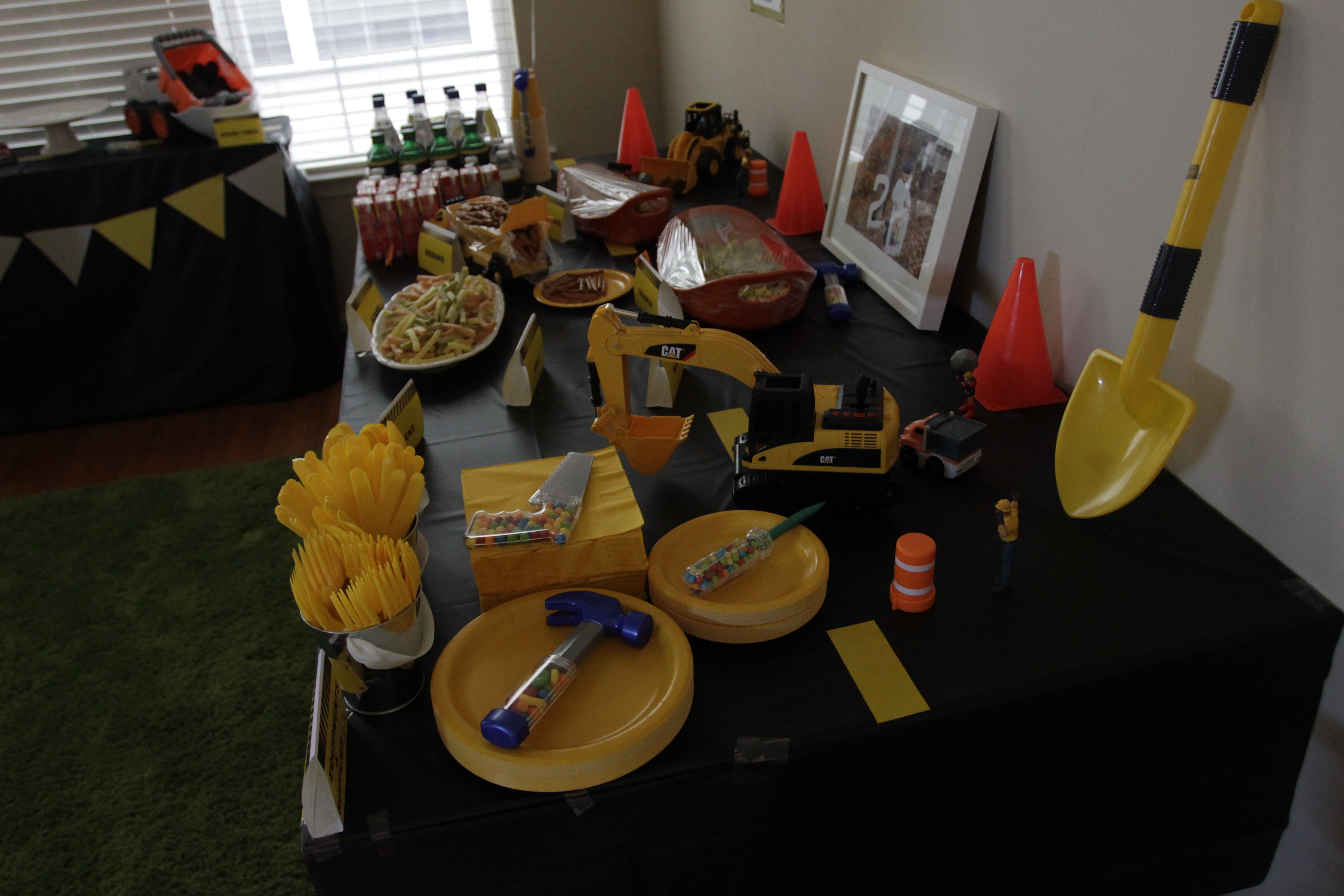 Construction Birthday Party Food Table