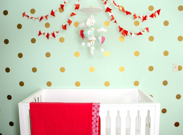 Mint, Coral and Gold Nursery