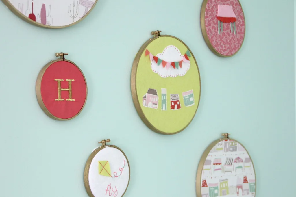 Embroidery Hoop Gallery Wall - Project Nursery