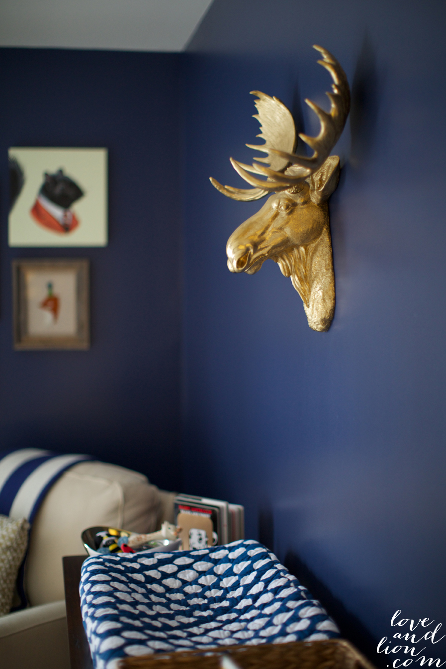 Moose Gold Faux Taxidermy