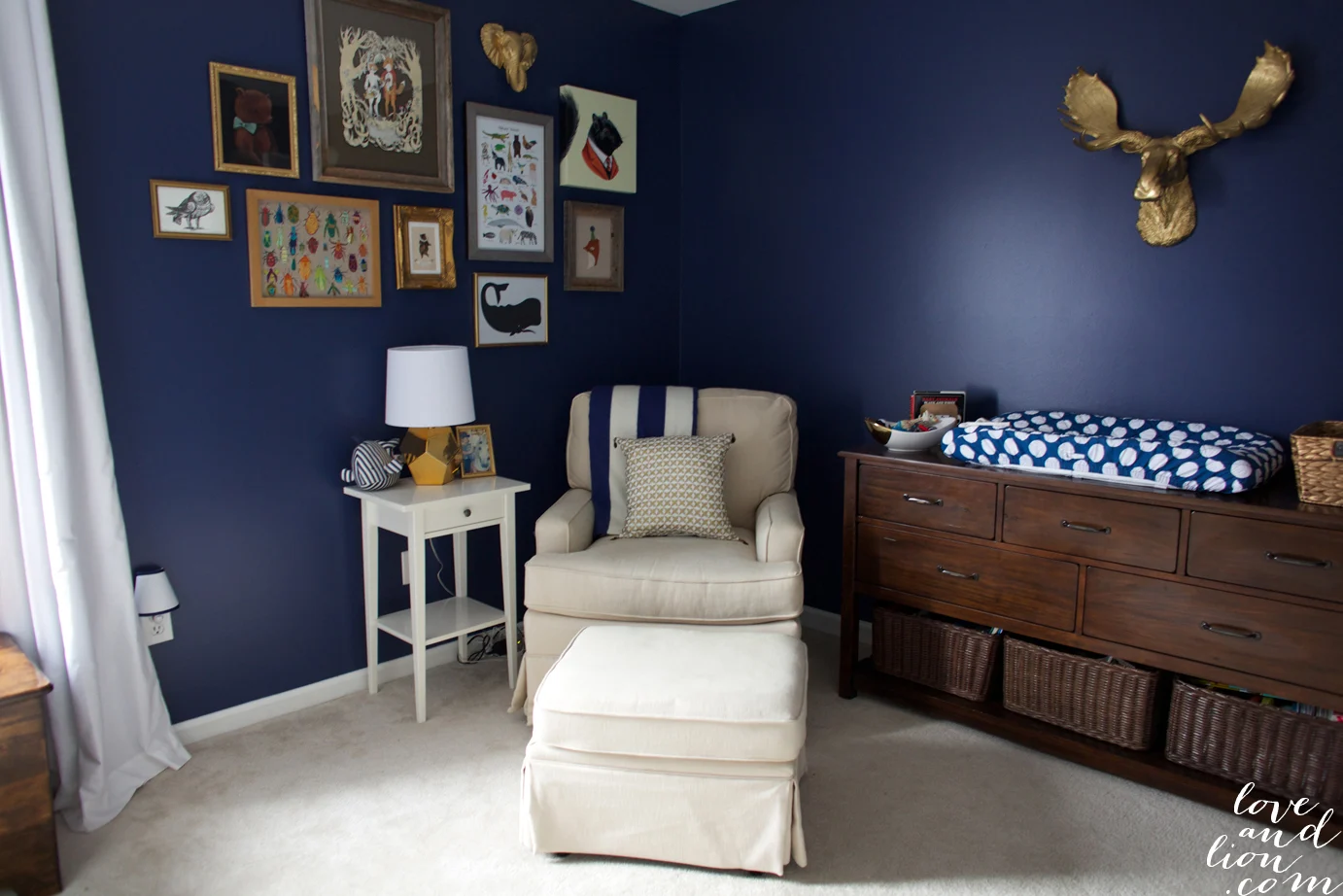 Navy and Gold Nursery