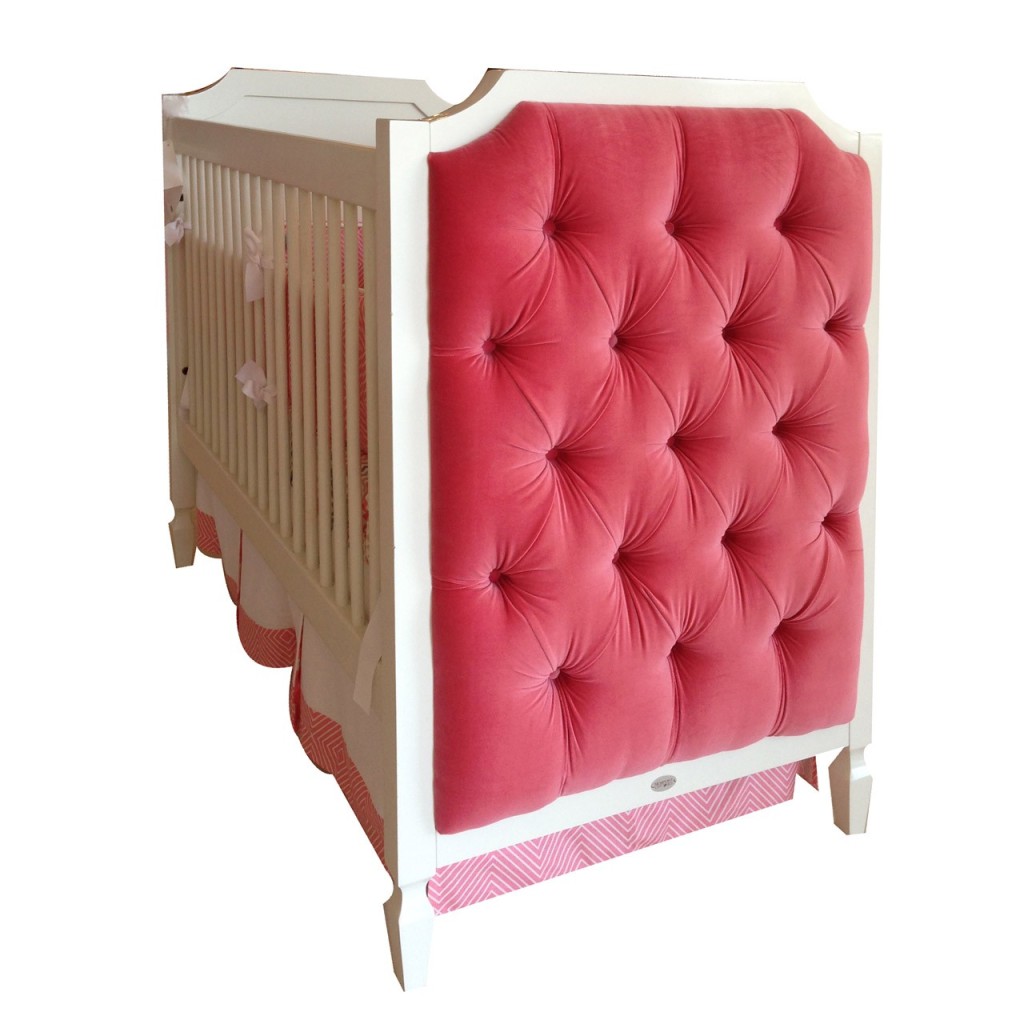 Pink Tufted Crib from Newport Cottages
