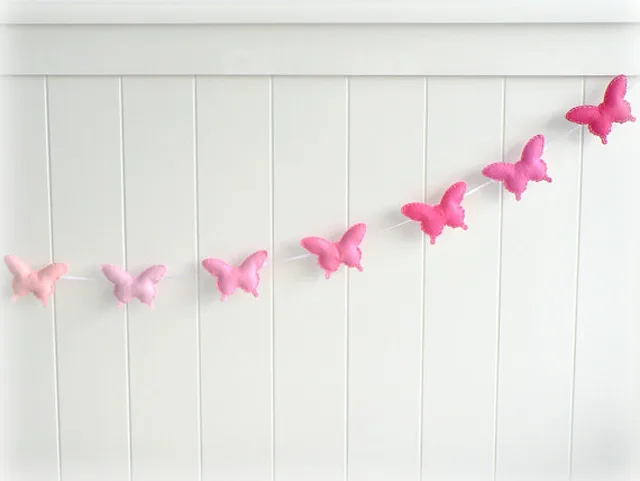 Pink Ombre Butterfly Garland