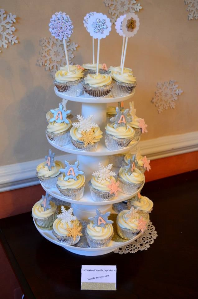 Winter ONEderland Cupcake Tower