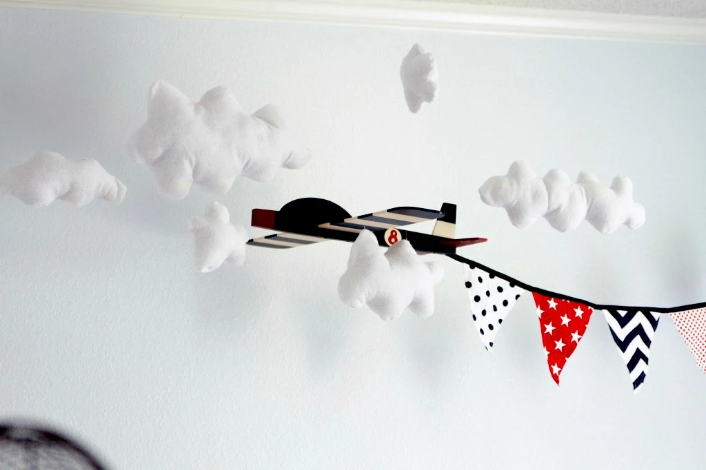 Vintage Airplane and Cloud Mobile - Project Nursery