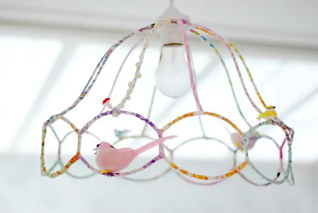 Fabric-Wrapped Lamp Shade Frame