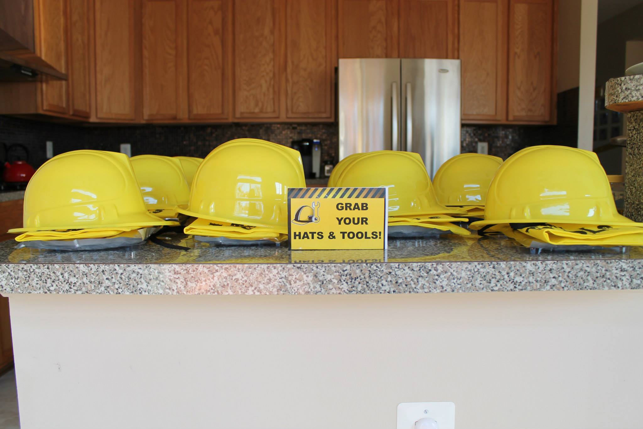 Construction Birthday Party Hardhats