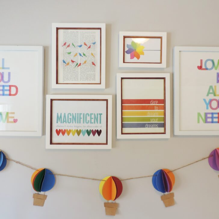 Colorful Nursery Gallery Wall