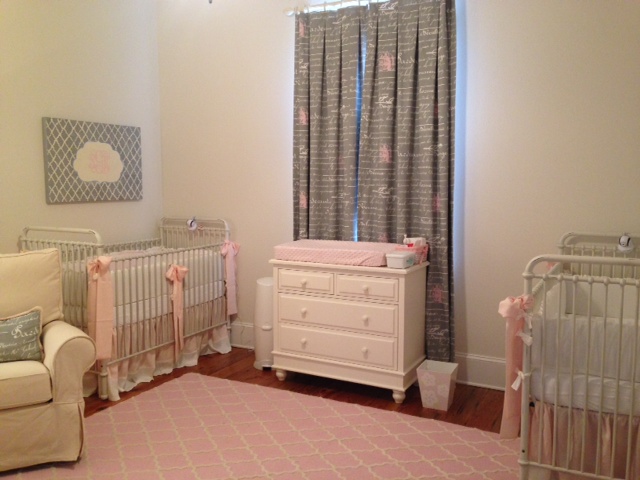 Vintage Pink And Gray Nursery For Twin Girls Project Nursery