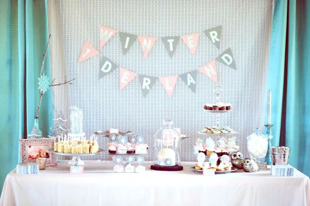 Winter One-Derland Birthday Party Dessert Table - Project Nursery