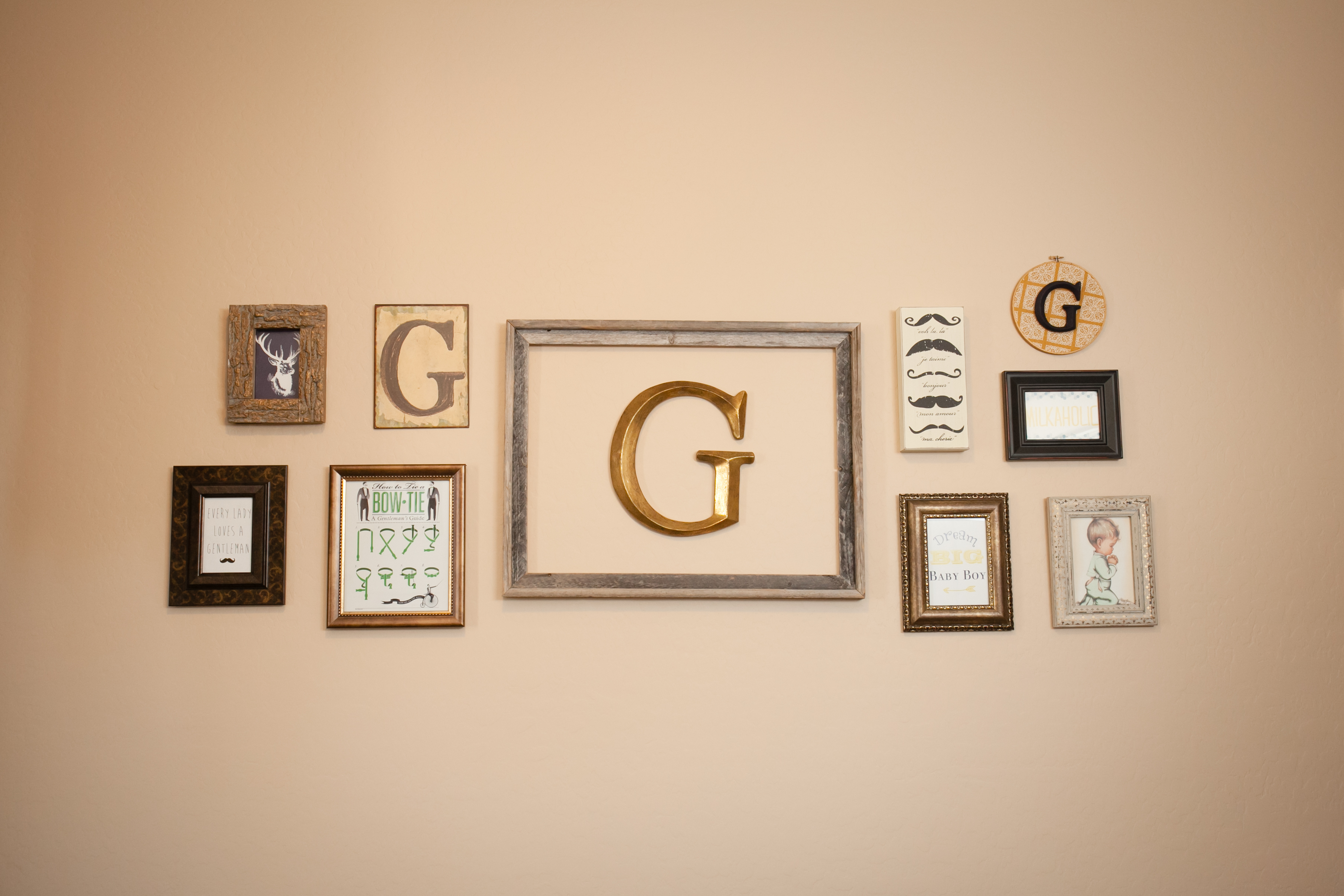 Gentleman's Quarters Nursery Gallery Wall