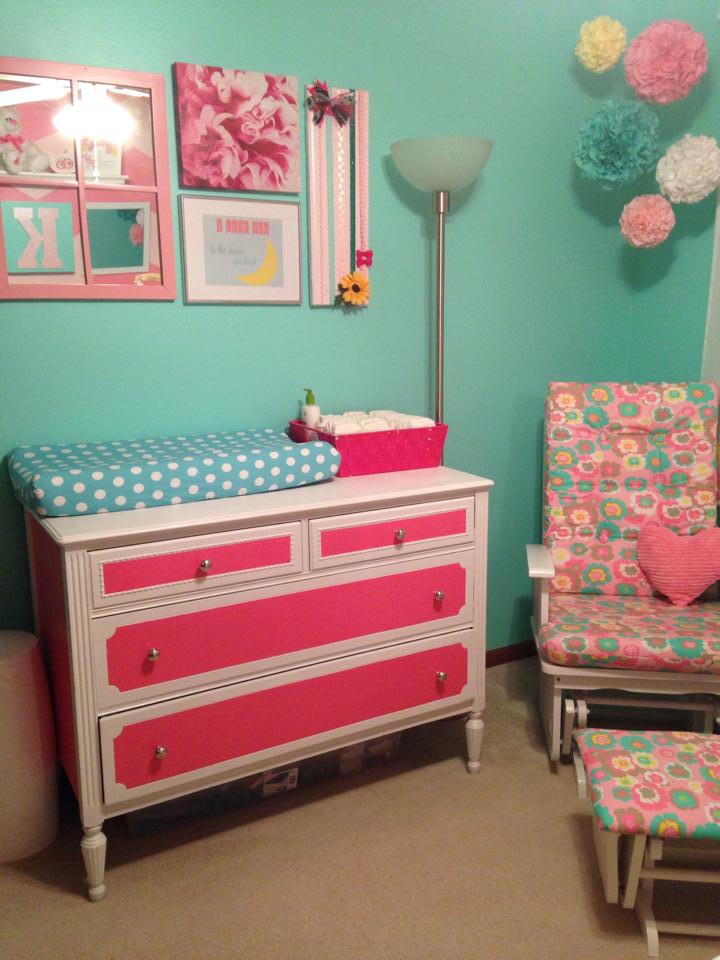 Little Miss K S Pink And Teal Nursery Project Nursery