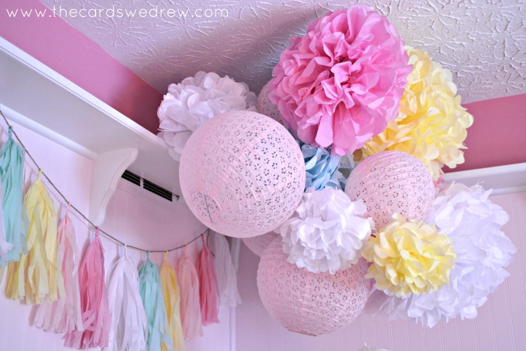 Poms and Lacy Pink Globes