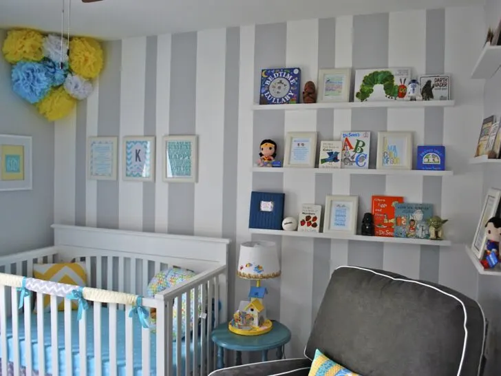 Striped Nursery Accent Wall