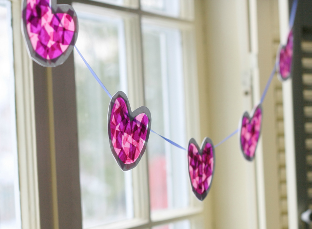 Stained Glass Heart Garland - Project Nursery