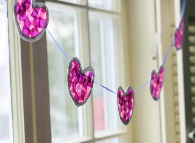Stained Glass Heart Garland - Project Nursery