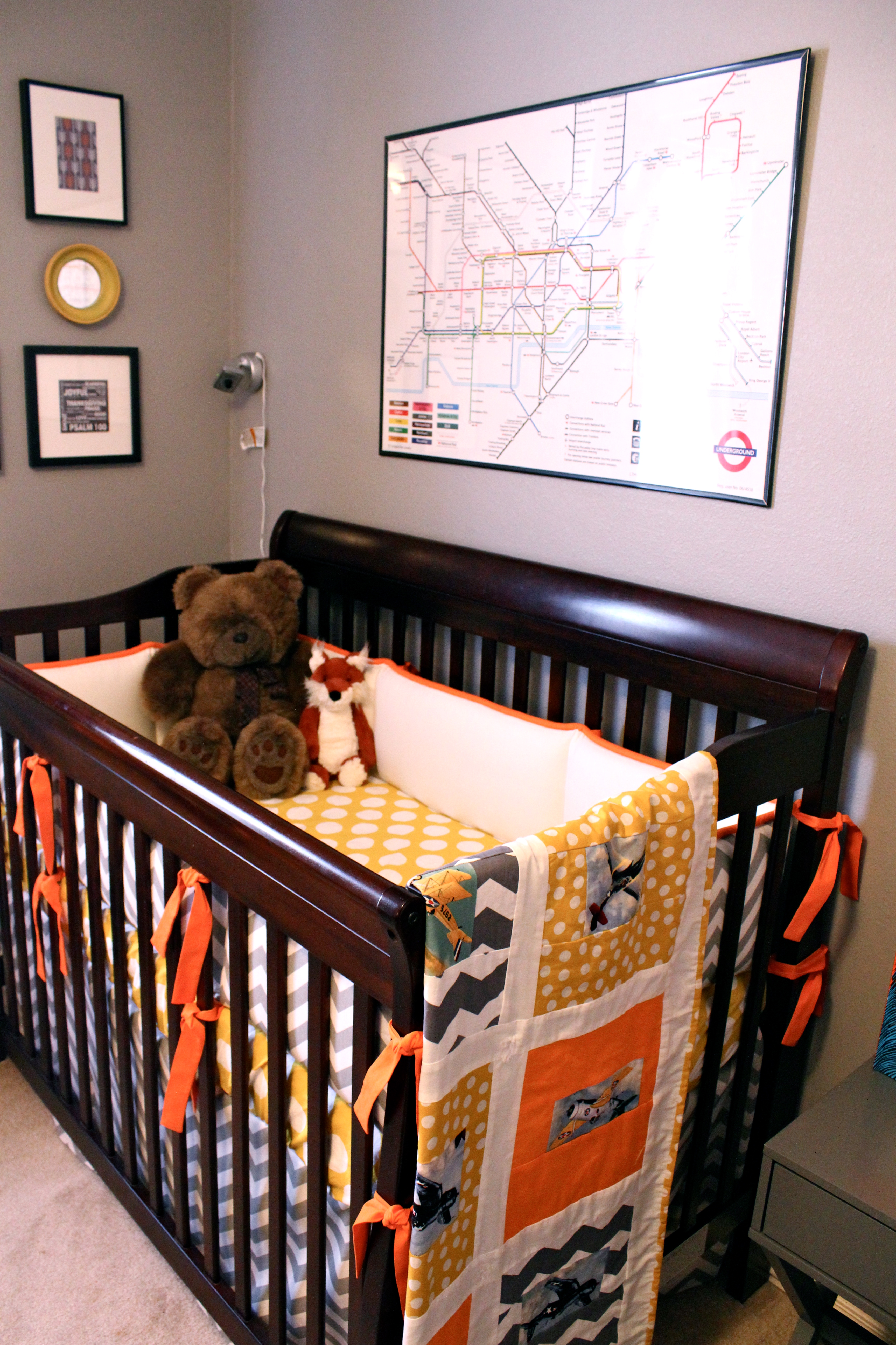 London Underground Map above Crib