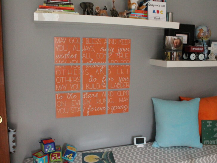 DIY Song Lyrics Wall Art for the Nursery!