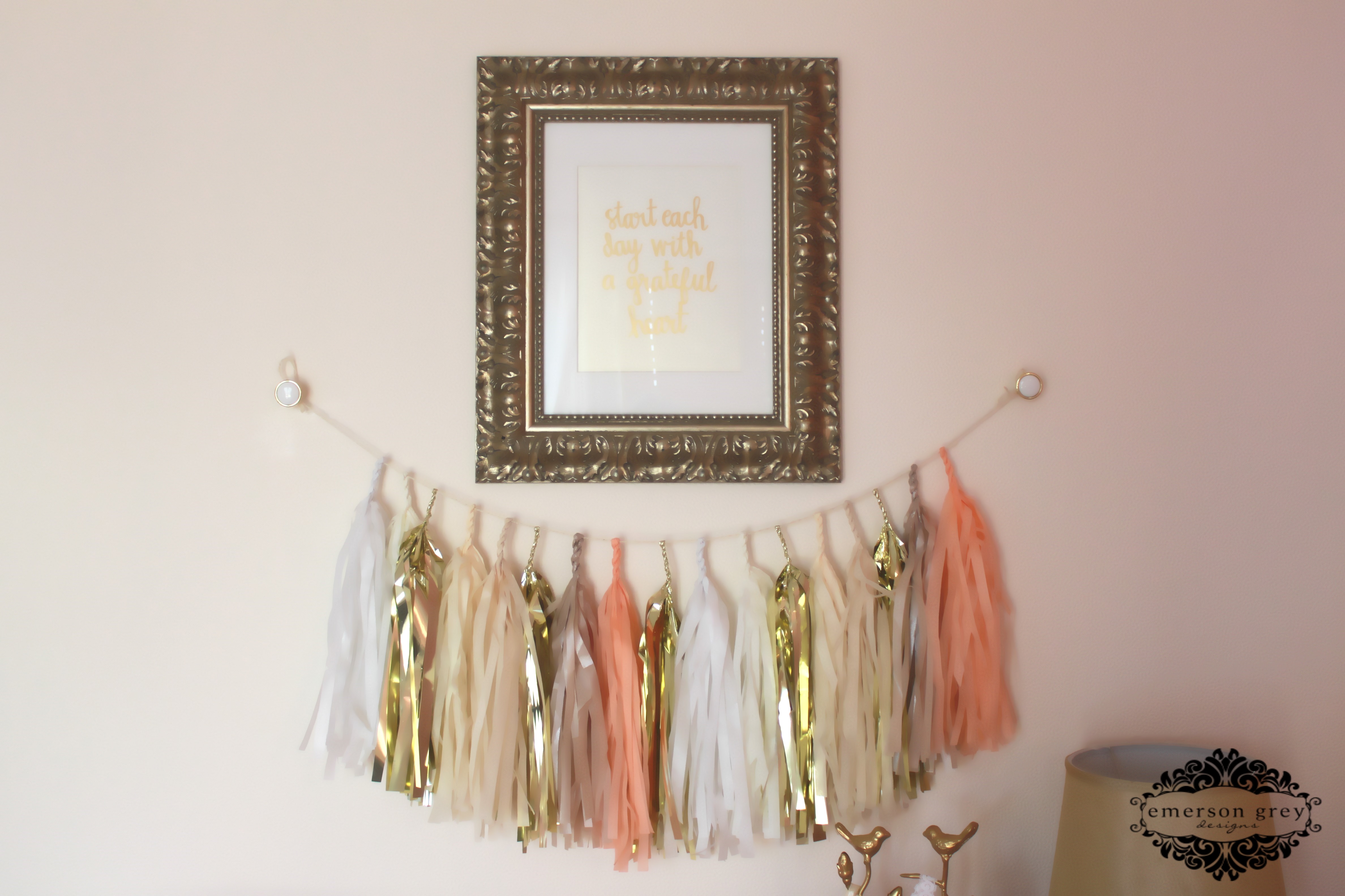 Peach Bellini Tassel Garland