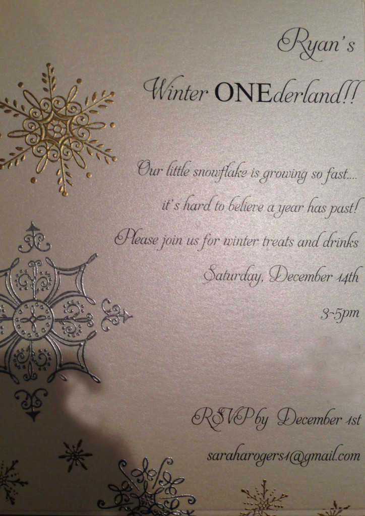 Winter Wonderland First Birthday Invitation
