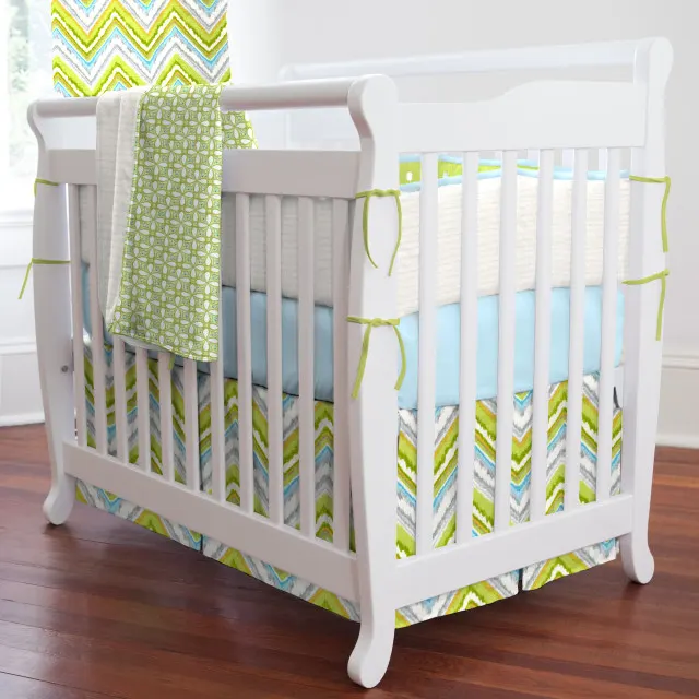 Lime Chevron Crib Bedding from Carousel Designs