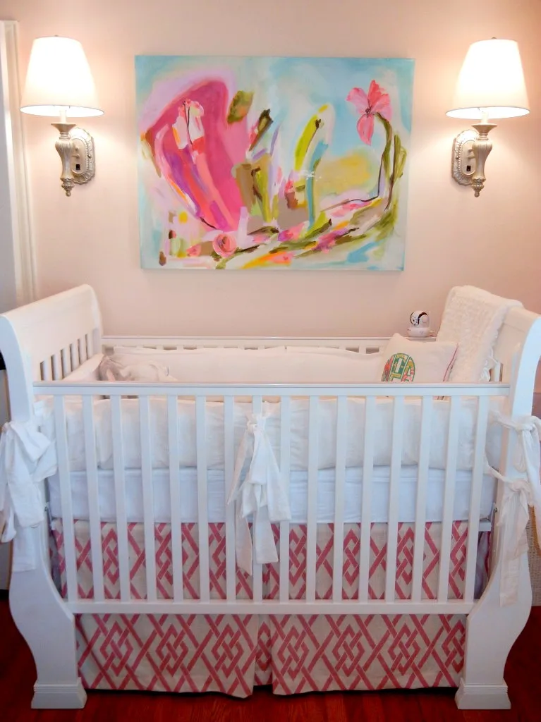 Sophisticated Nursery with Colorful Abstract Painting - Project Nursery