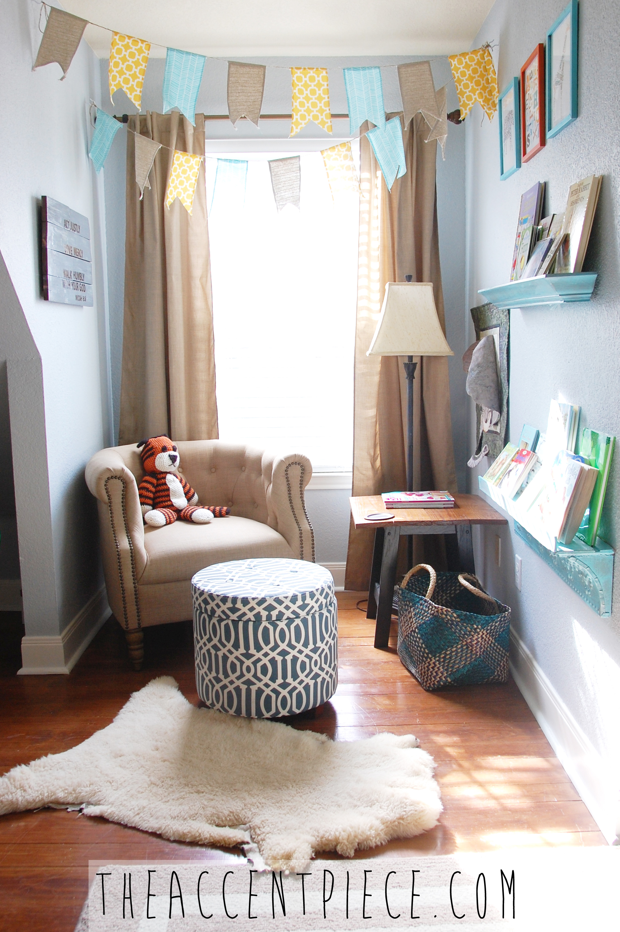 Reading Nook in this Vintage Nursery