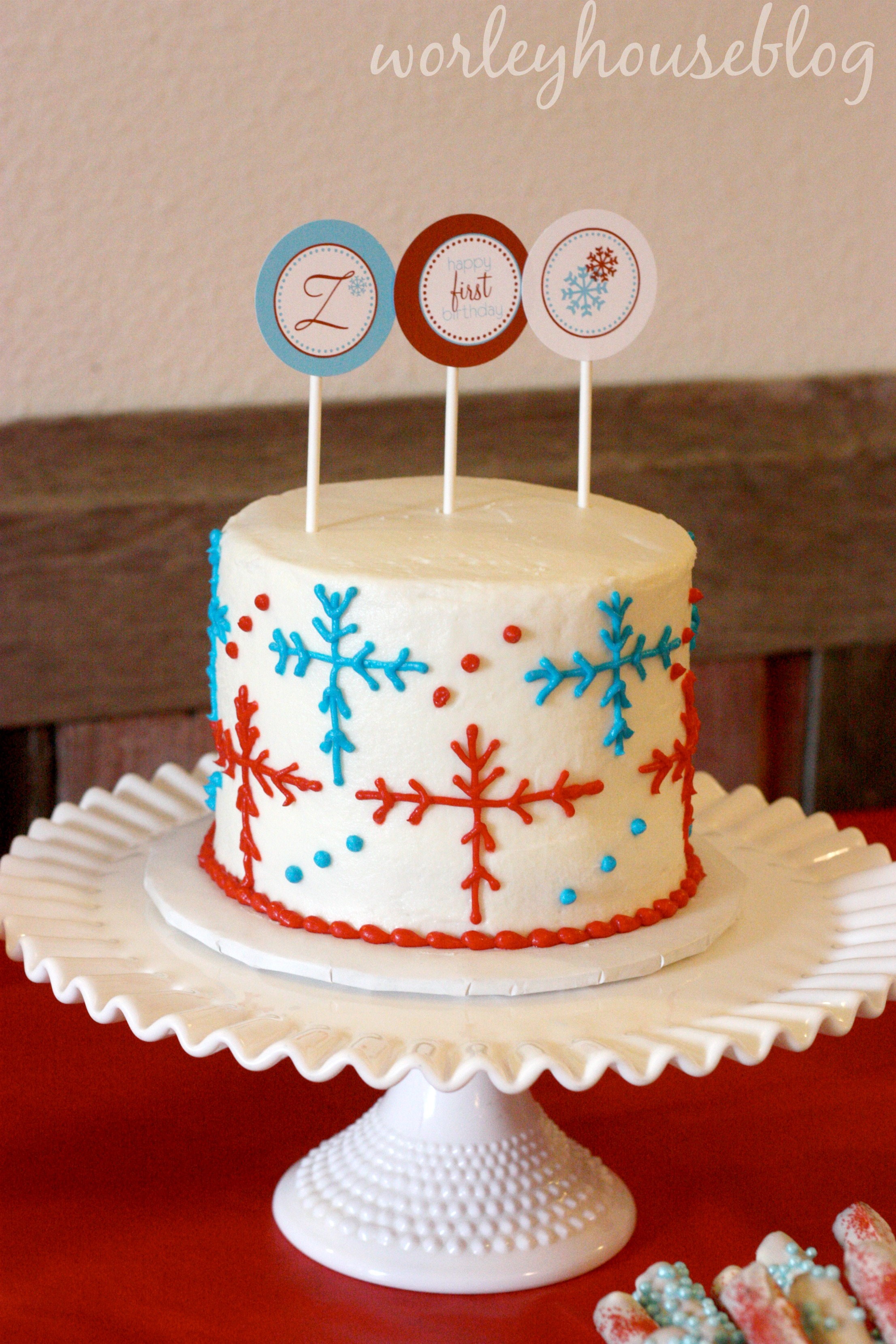 Winter ONEderland Birthday Cake