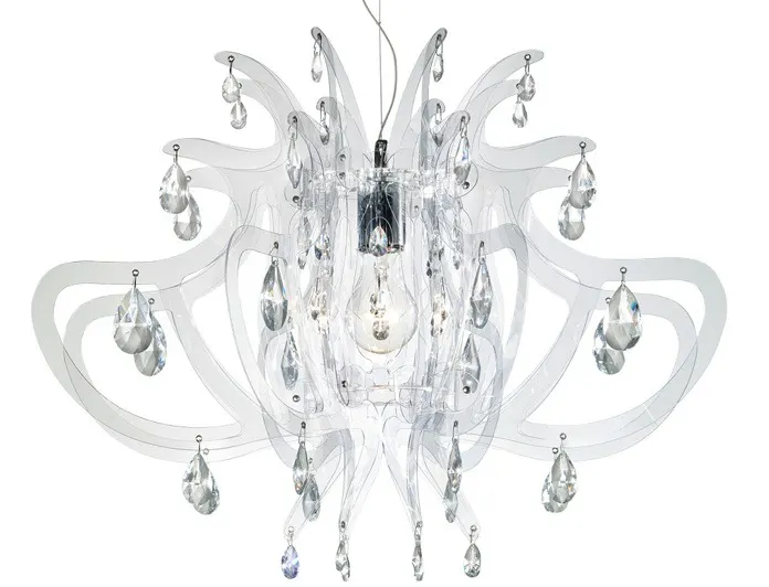 Acrylic Chandelier with Crystals