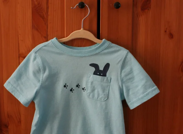 Bunny Freezer Paper Stenciled T-Shirt - Project Nursery